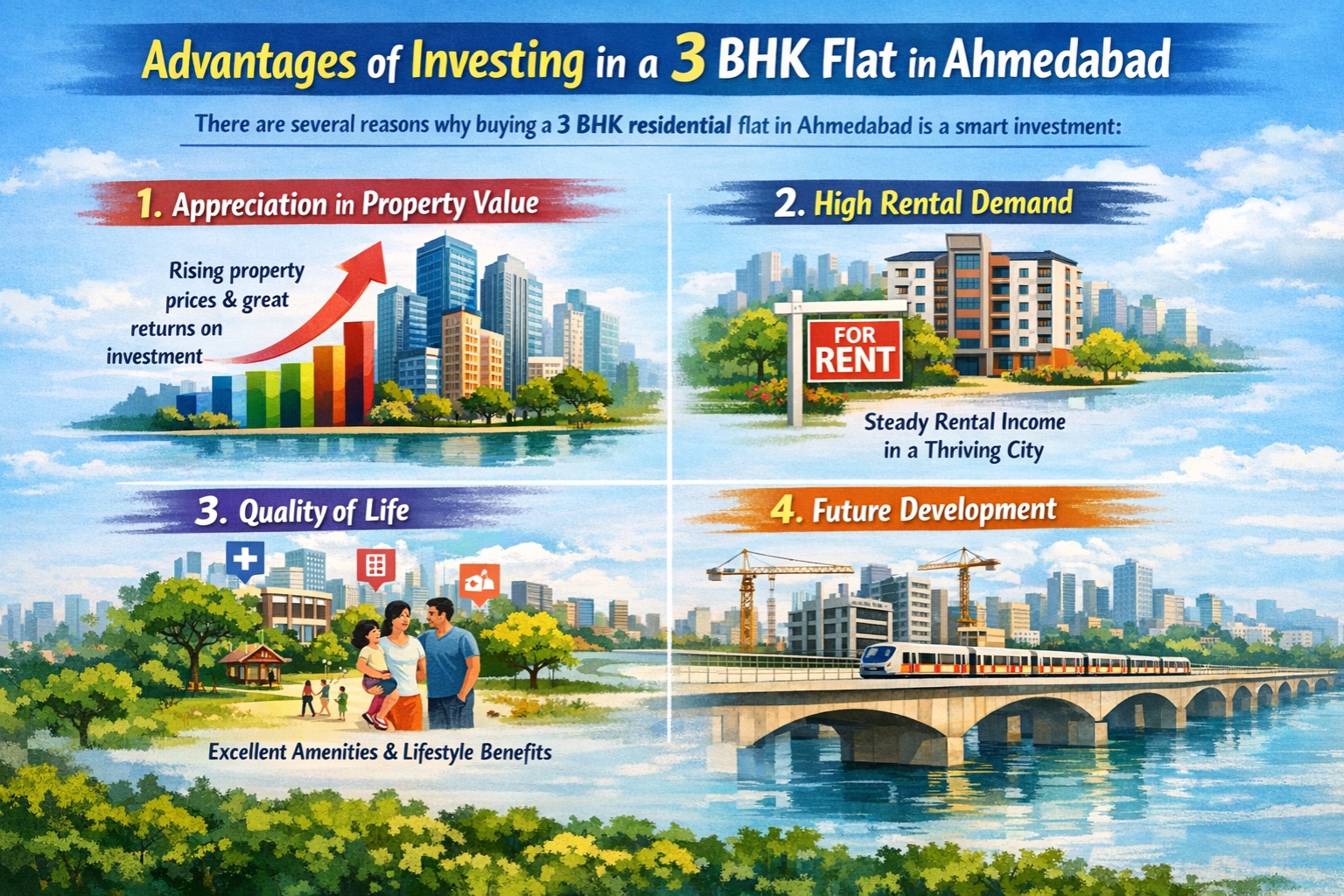 Advantages of Investing in a 3 BHK Flat in Ahmedabad - Star Realty India