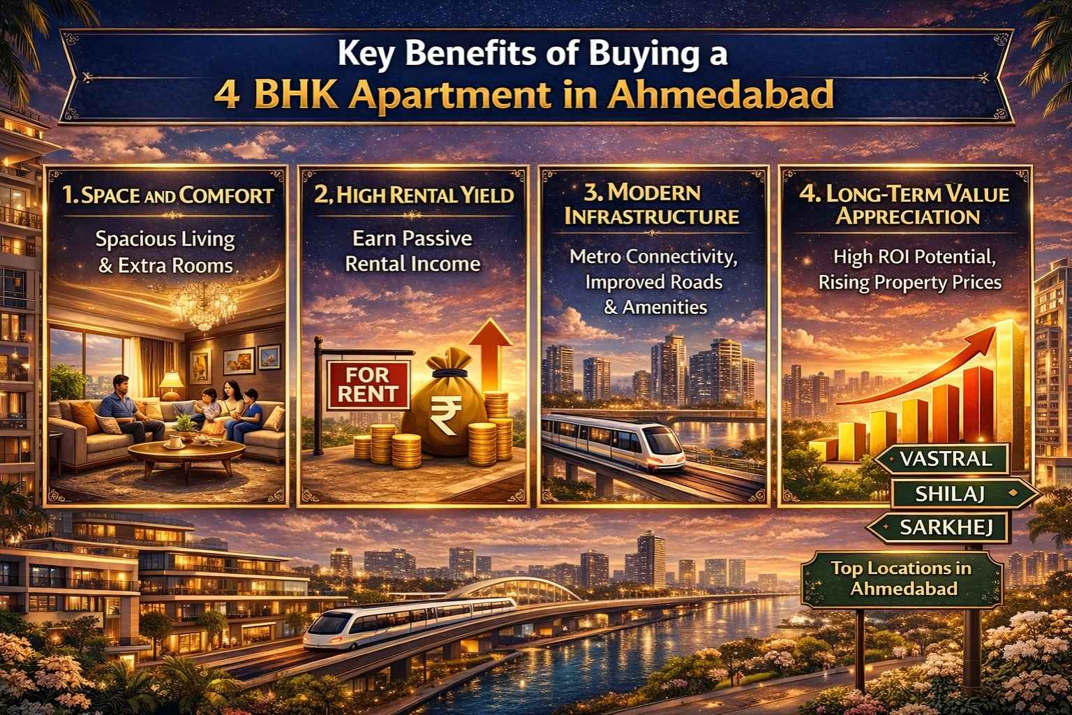 Key Benefits of Buying a 4 BHK Apartment in Ahmedabad - Star Realty India